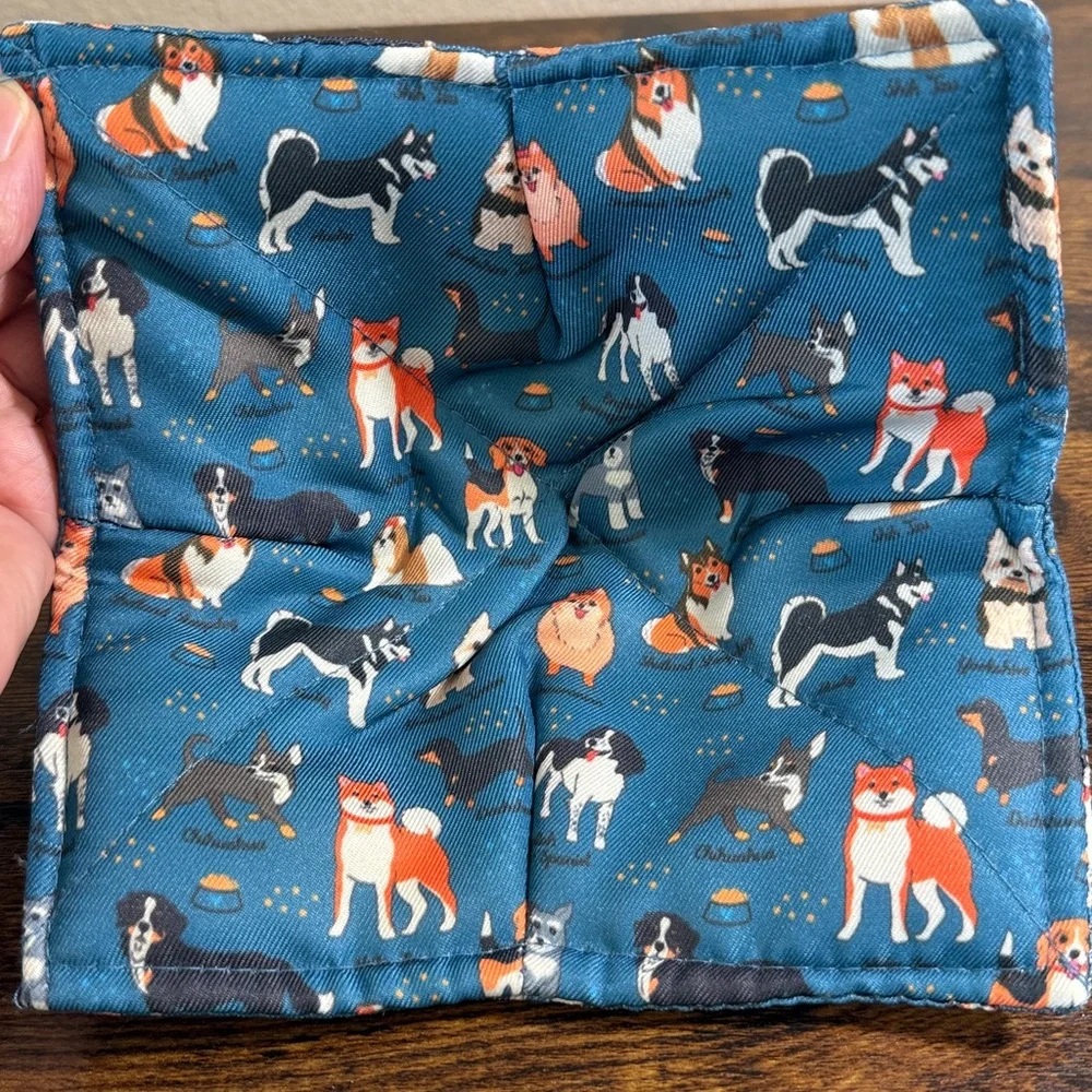 Microwave Bowl Pot Holder with Cute Dog Pattern